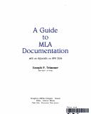 Cover of: A guide to MLA documentation