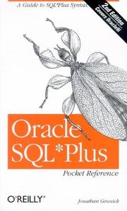 Cover of: Oracle SQL*Plus: Pocket Reference