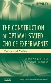 Cover of: The construction of optimal stated choice experiments