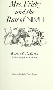 Cover of: Mrs. Frisby and the Rats of Nimh