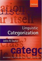 Cover of: Linguistic categorization