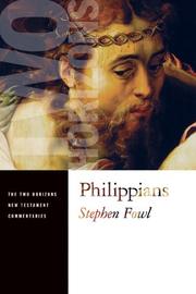Cover of: Philippians (Two Horizons New Testament Commentary)