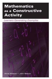 Cover of: Mathematics as a Constructive Activity