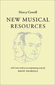 Cover of: New musical resources