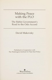 Cover of: Making Peace with the PLO
