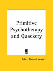 Cover of: Primitive Psychotherapy And Quackery
