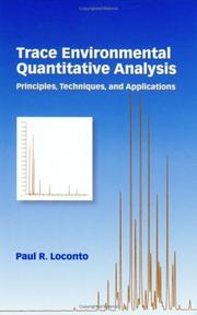 Cover of: Trace Environmental Quantitative Analysis