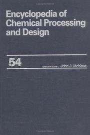 Cover of: Encyclopedia of Chemical Processing and Design