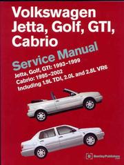 Cover of: Volkswagen Jetta, Golf, GTI, Cabrio service manual