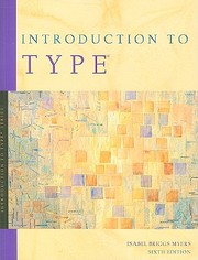 Cover of: Introduction to Type: A Guide to Understanding Your Results on the Myers-Griggs Type Indicator