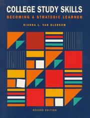 Cover of: College Study Skills: becoming a strategic learner