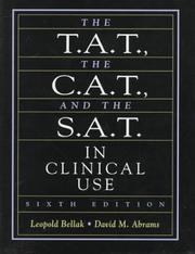 Cover of: The Thematic Apperception Test, the Children's Apperception Test, and the Senior Apperception Technique in clinical use