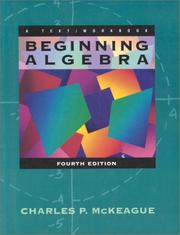 Beginning algebra by Charles P. McKeague