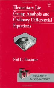 Elementary Lie Group Analysis and Ordinary Differential Equations N. Kh Ibragimov