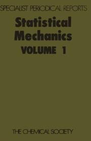 Statistical Mechanics (Specialist Periodical Reports) by K Singer