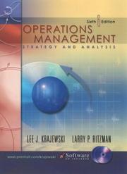 Operations Management and CD-ROM Package (6th Edition) Lee J. Krajewski