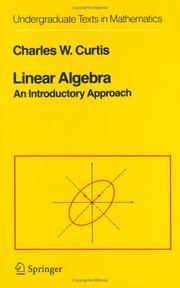 Linear algebra by Charles W. Curtis