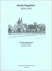 Parish Registers 1870 - 1910, St. Pauls Episcopal Church , Indianapolis, Indiana Jane Eaglesfield Darlington