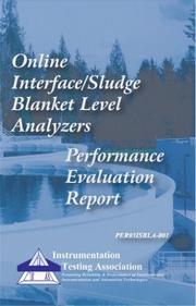 Online Interface/Sludge Blanket Level Analyzers Performance Evaluation Report Instrumentation Testing Association