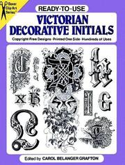 Ready-to-Use Victorian Decorative Initials (Clip Art Series) Carol Belanger Grafton