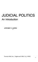 Judicial politics by Jerome R. Corsi