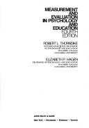 Measurement and evaluation in psychology and education by Robert Ladd Thorndike