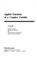 Applied functions of a complex variable by A. Kyrala