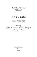 Letters by Washington Irving
