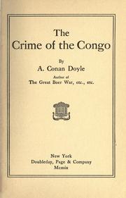 The Crime of the Congo Arthur Conan Doyle