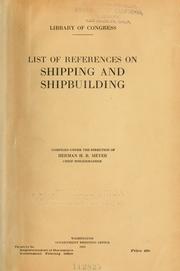 List Of References On Shipping And Shipbuilding Library of Congress. Division of Bibliog