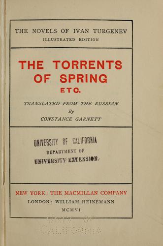 The Torrents of Spring Ivan Sergeevich Turgenev