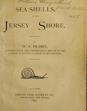 Sea Shells Of The Jersey Shore Henry Augustus Pilsbry