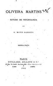 Oliveira Martins: Estudo de Psychologia (Portuguese Edition) Guilherme Moniz Barreto