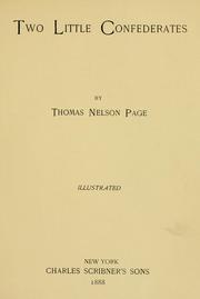 Two little Confederates by Thomas Nelson Page