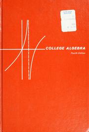 College algebra by Joseph B. Rosenbach