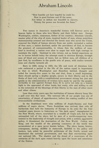 Abraham Lincoln; address delivered in Memorial hall by James M. Ashley