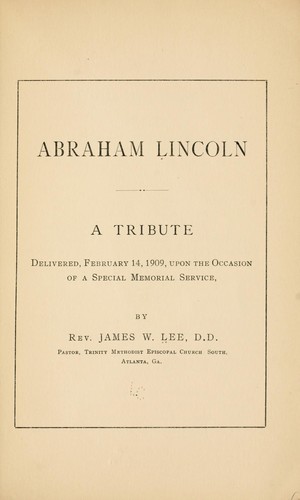 Abraham Lincoln by James Wideman Lee