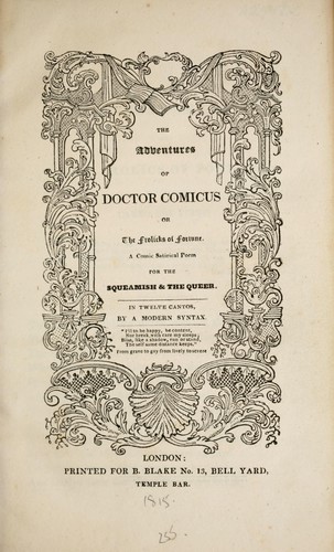 The adventures of Doctor Comicus by Combe, William