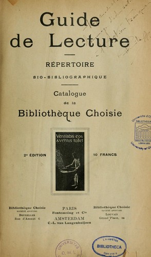 Guide de lecture by Bibliothèque choisie