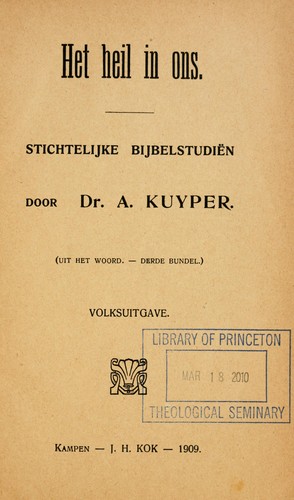Het heil in ons by Abraham Kuyper