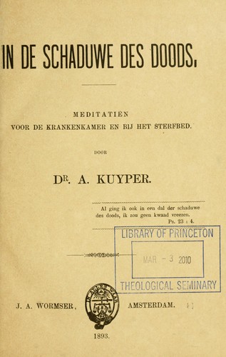 In de schaduwe des doods by Abraham Kuyper
