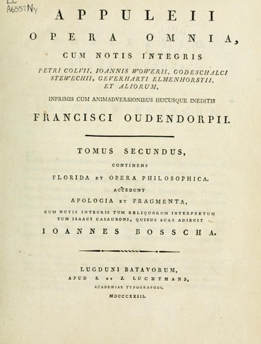 Opera omnia by Apuleius