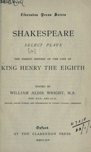 Select Plays by William Shakespeare