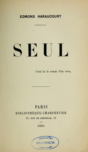 Seul by Edmond Haraucourt