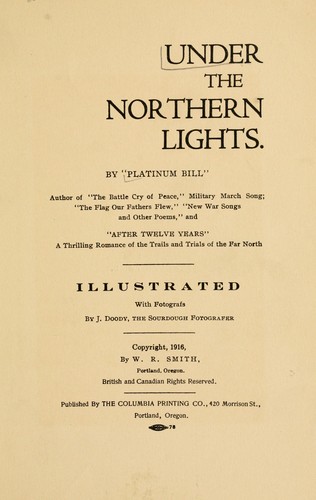 Under the Northern Lights by Wilfrid Robert Smith