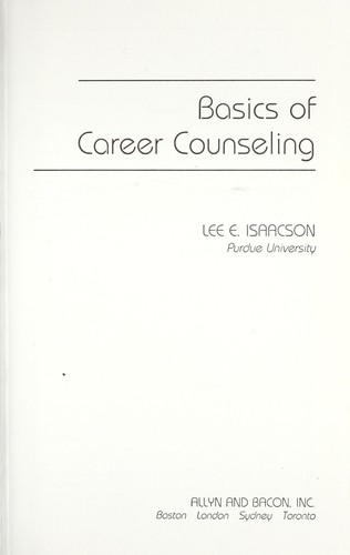 Basics of careercounseling by Lee E. Isaacson