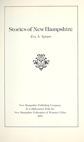 Stories of New Hampshire by Eva A. Speare