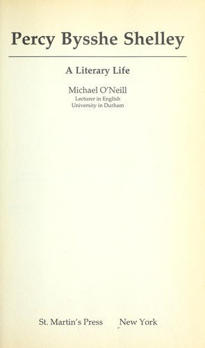 Percy Bysshe Shelley by O'Neill, Michael