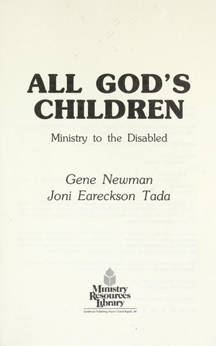 All God's children : ministry to the disabled by