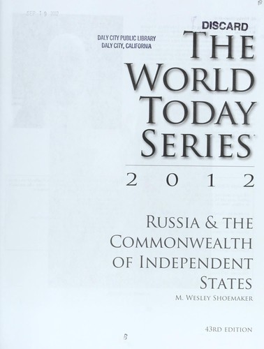 Russia & the Commonwealth of Independent States 2012 by Merle Wesley Shoemaker